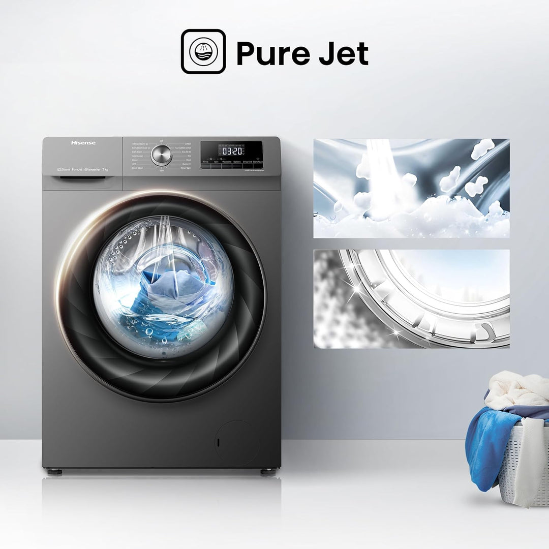 Hisense  7Kg Front Load Washing Machine WFQY7012EVJMT - Teq Souq