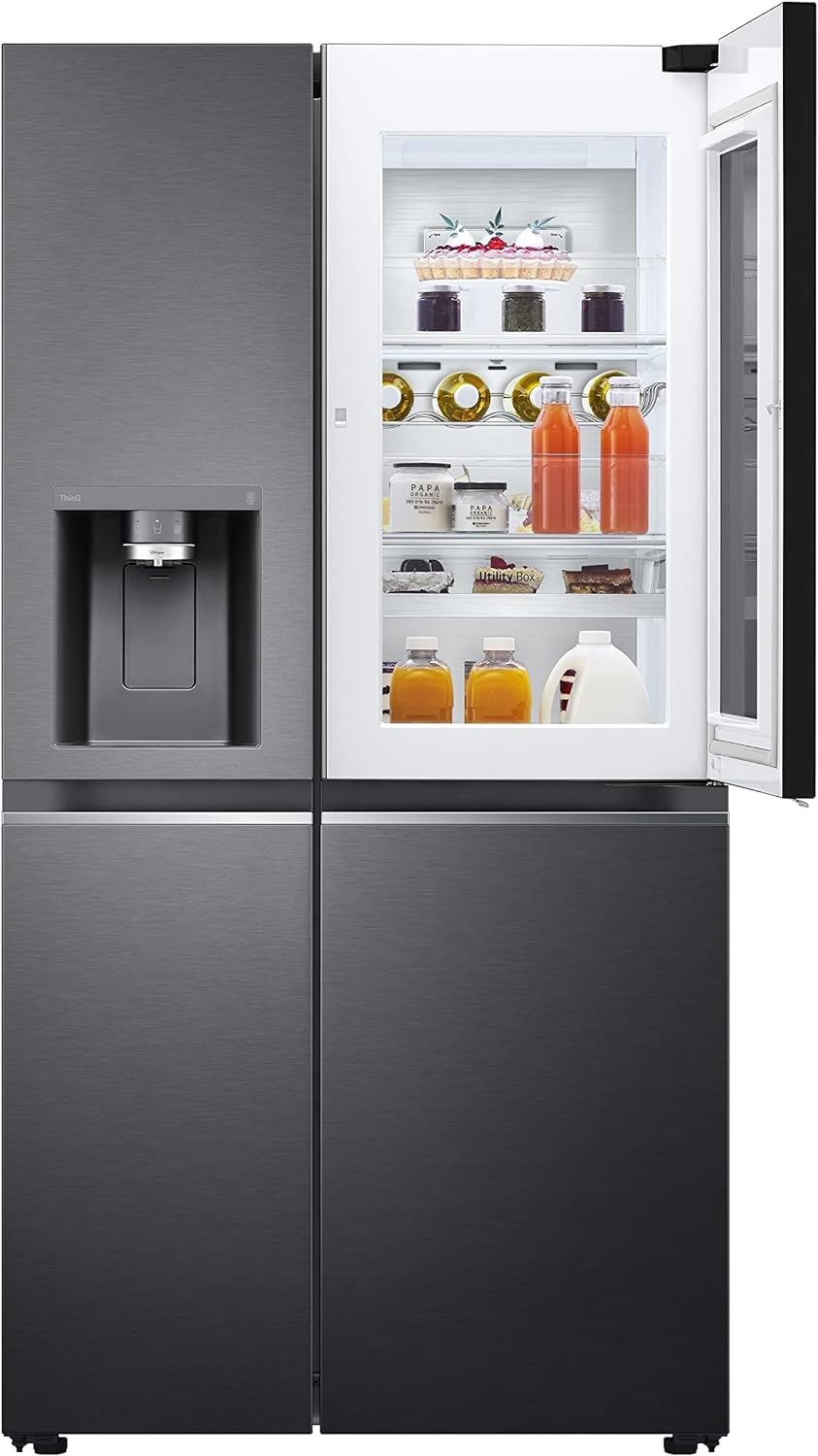 LG 617L Instaview Side By Side Refrigerator GR-X267CQES - Teq Souq