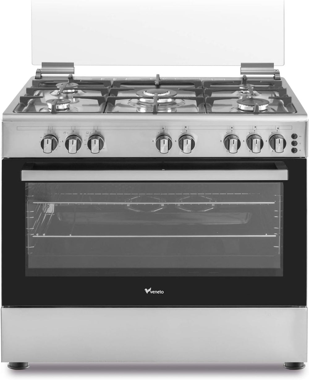 VENETO 90x60 5 Burners Gas Cooker C3X96G5VCF.VN - Teq Souq