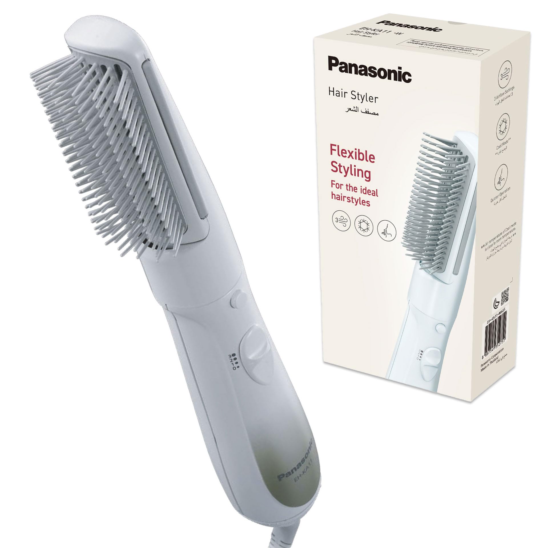 PANASONIC Hair Styler + Blow Brush EH-KA11-W