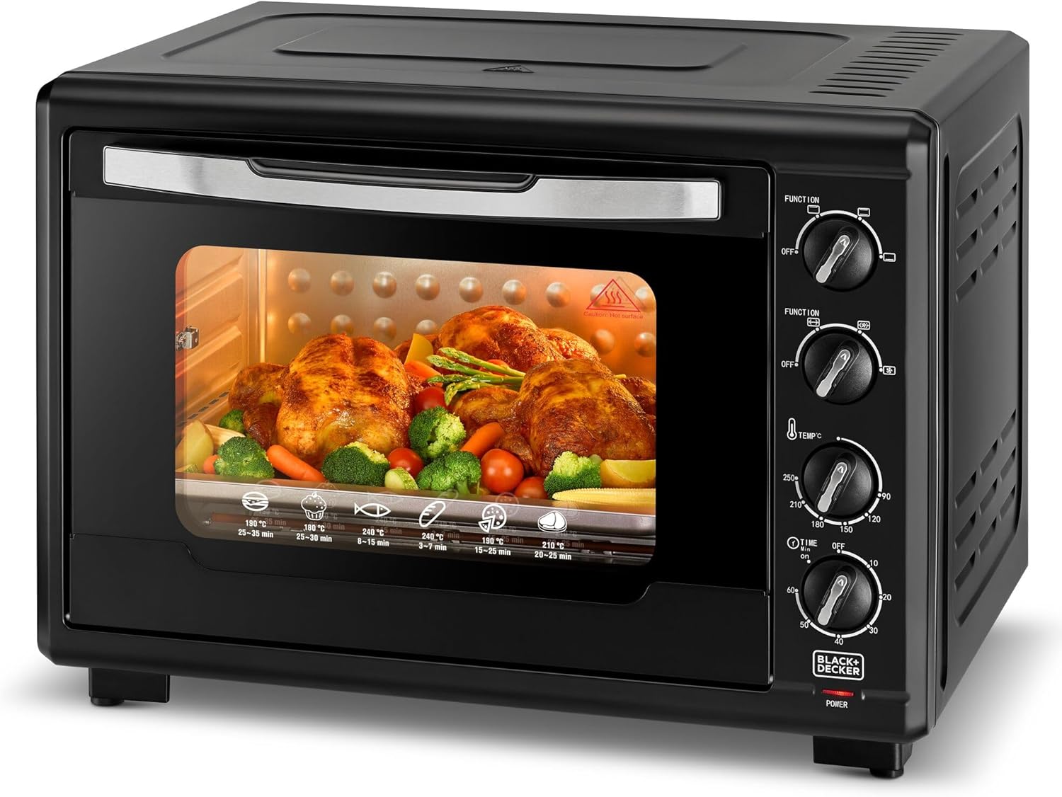 BLACK+DECKER 70L Double Glass Electric Oven TRO70RDG-B5