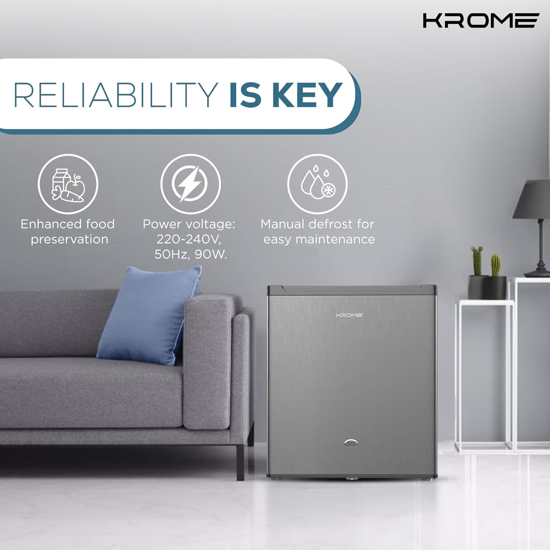 Krome 120L Single Door Refrigerator KR-RDC120H - Teq Souq