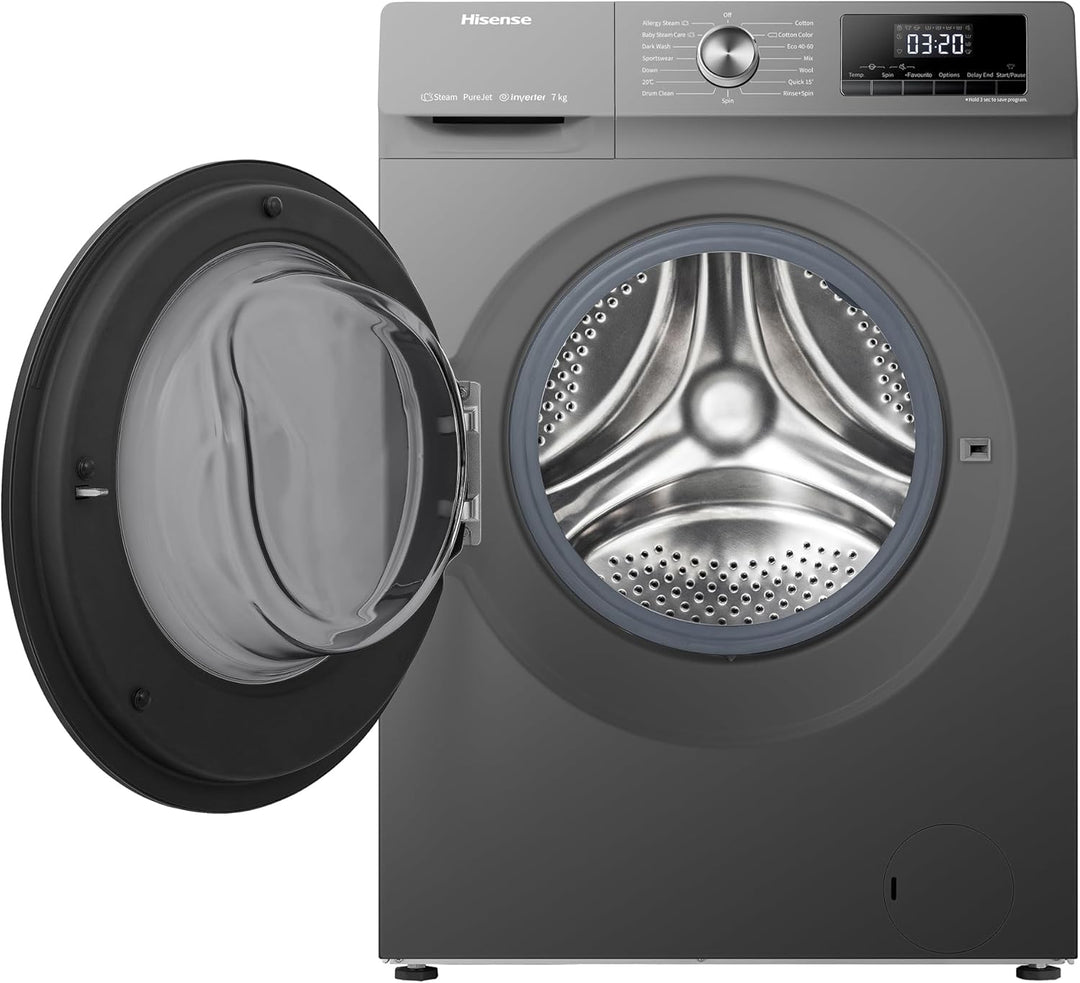 Hisense  7Kg Front Load Washing Machine WFQY7012EVJMT - Teq Souq