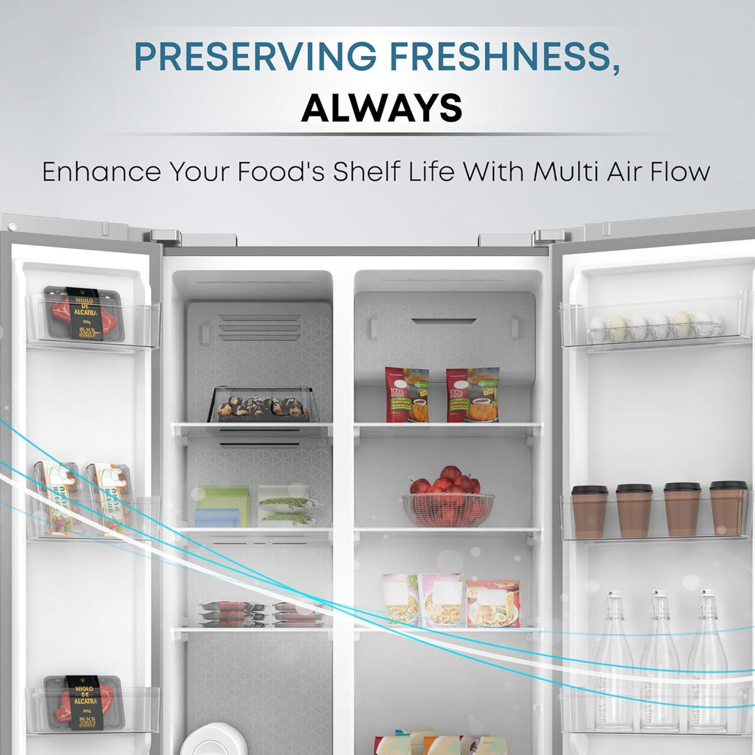 Krome 600L Side by Side Refrigerator with Water Dispenser KR-SBS600WM - Teq Souq