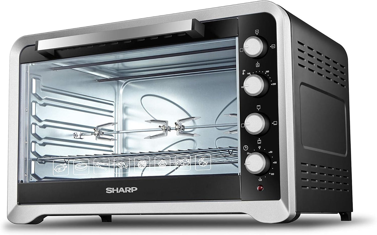 SHARP 100L Double Glass Electric Oven with Rotisserie & Convection EO ...