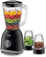 Load image into Gallery viewer, BLACK+DECKER 400W 1.5L Blender with 2 Mills BX365-B5 - Teq Souq
