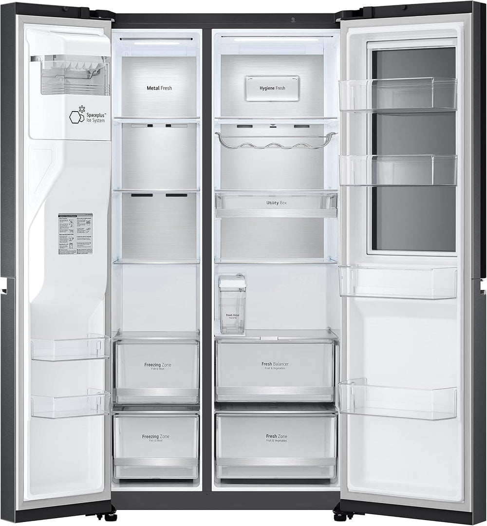 LG 617L Instaview Side By Side Refrigerator GR-X267CQES - Teq Souq