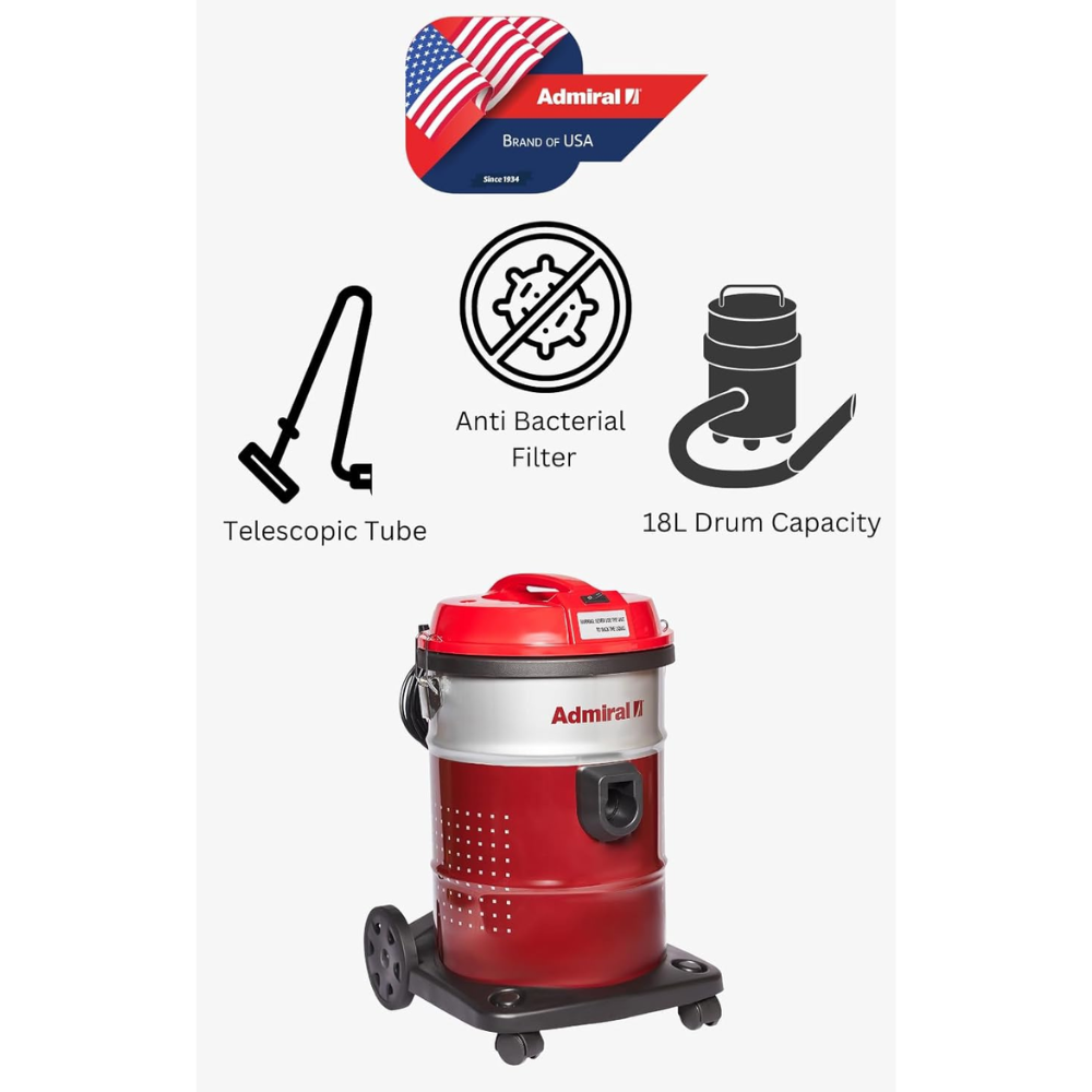Admiral 1600W 18L Vaccum Cleaner ADVD1816AC