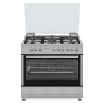Load image into Gallery viewer, Ariston 90x60 cm Convection Oven Gas Cooking Range-5 Burners with 1 Triple Crown Sabaf AM9GC6KCX/MEA
