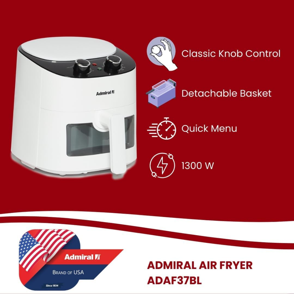 ADMIRAL 3.7L AIR FRYER NON-TOUCH PANEL ADAF37BL