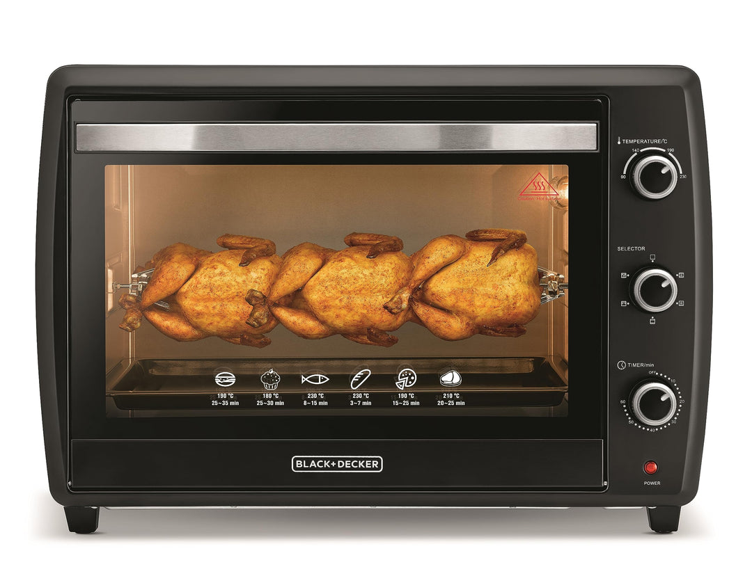 BLACK+DECKER 70L Double Glass Electric Oven TRO70RDG-B5