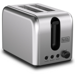 Load image into Gallery viewer, BLACK &amp; DECKER 1050W 2 Slice S.Steel Toaster ET244-B5
