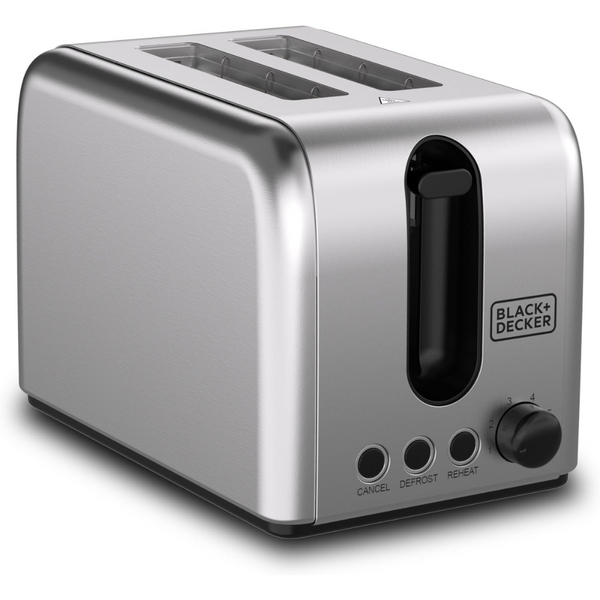 BLACK & DECKER 1050W 2 Slice S.Steel Toaster ET244-B5