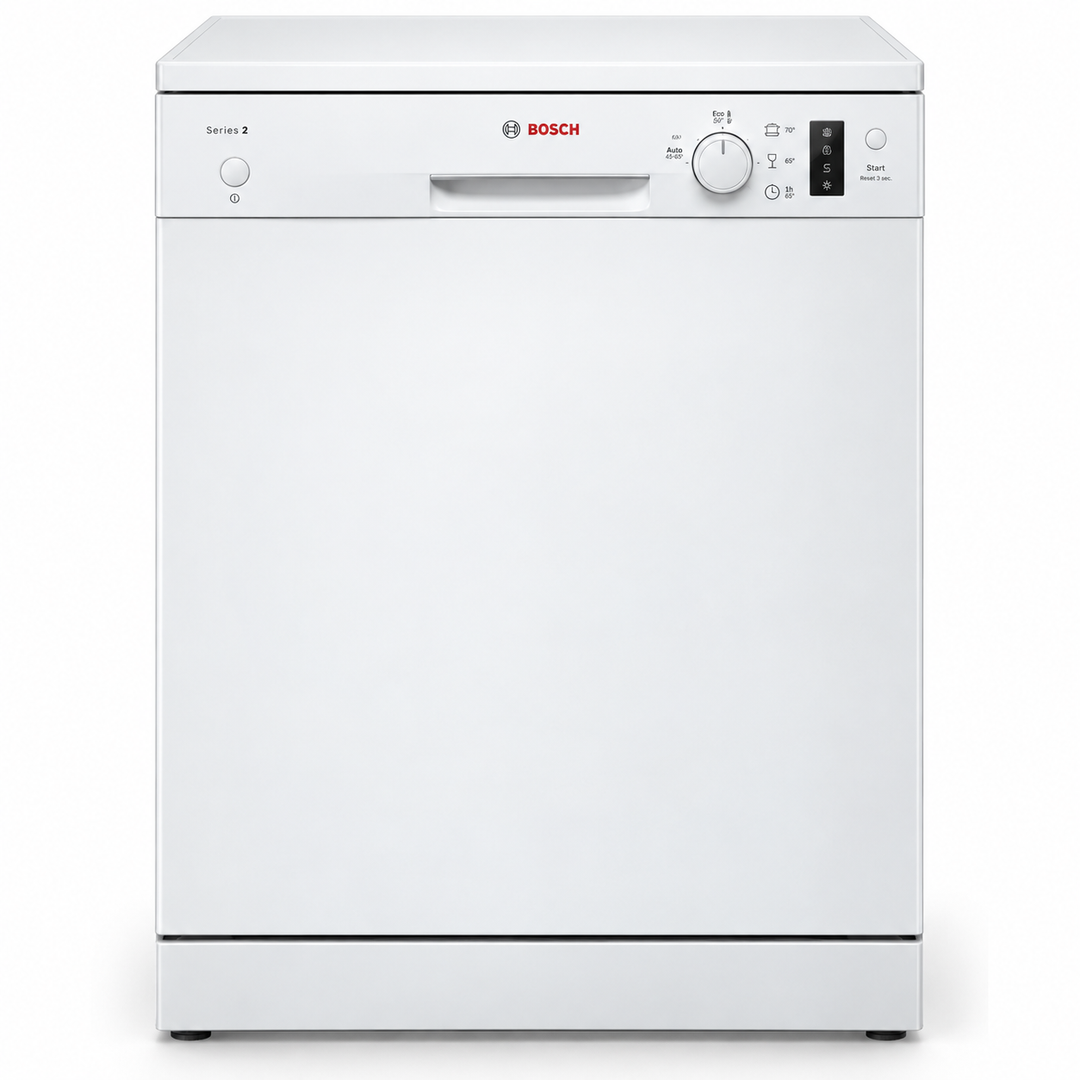 Bosch SMS26AW00M Series 2 Freestanding Dishwasher, 12 Place Settings, 6 Programs, ExtraDry, EcoSilence Drive, White