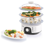 Load image into Gallery viewer, BLACK &amp; DECKER 775W 3-Tier Food Steamer HS6000-B5
