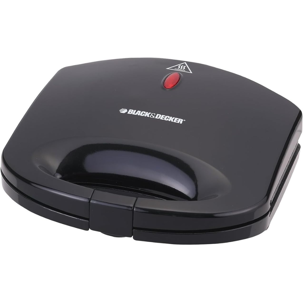 BLACK & DECKER 600W 2 Slice Sandwich Maker TS1000-B5