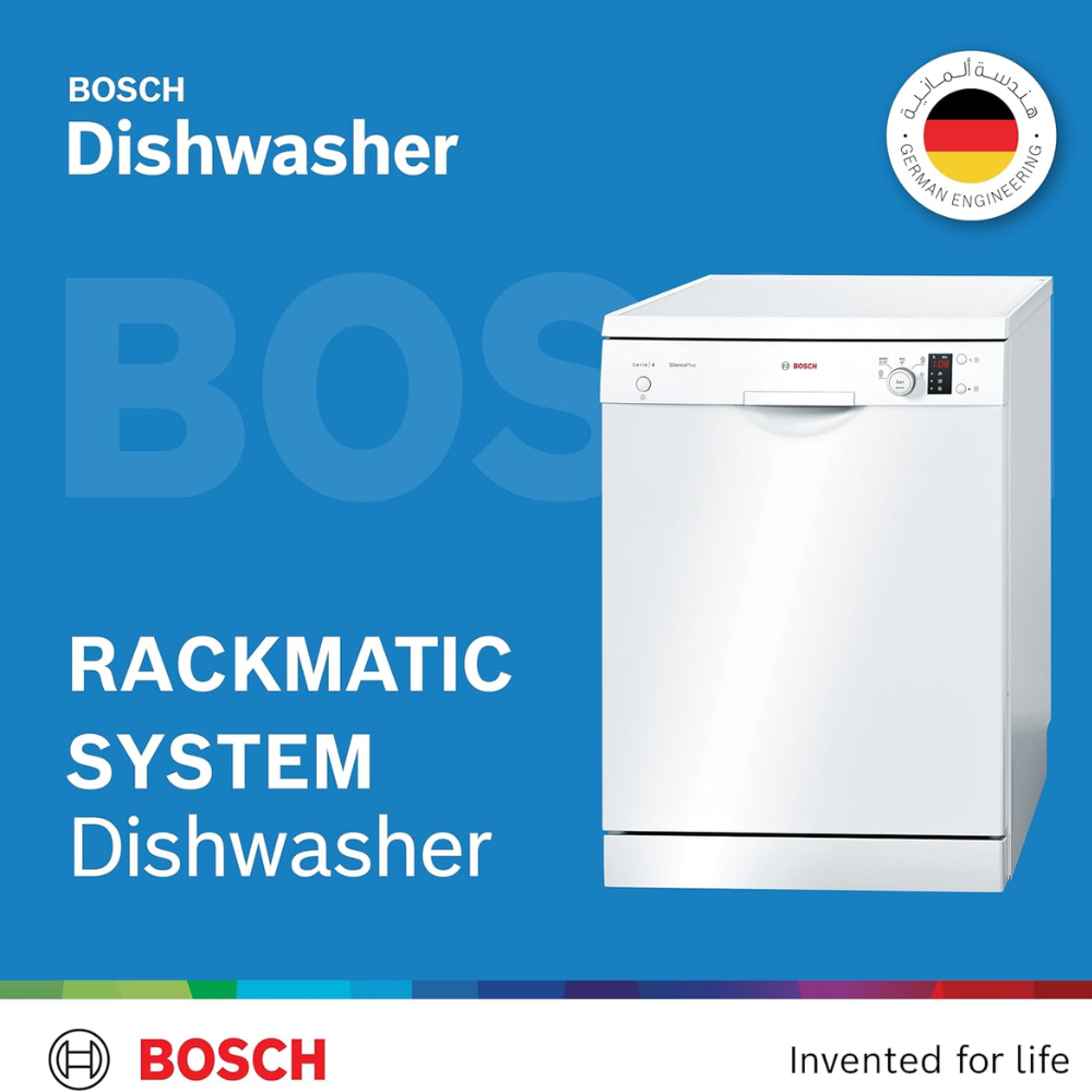 Bosch Series 4 Free Standing Dishwasher SMS50E92GC