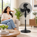 Load image into Gallery viewer, Havells Glanzo FOSGZBLK16120 16-Inch Pedestal Stand Fan – Black - Teq Souq