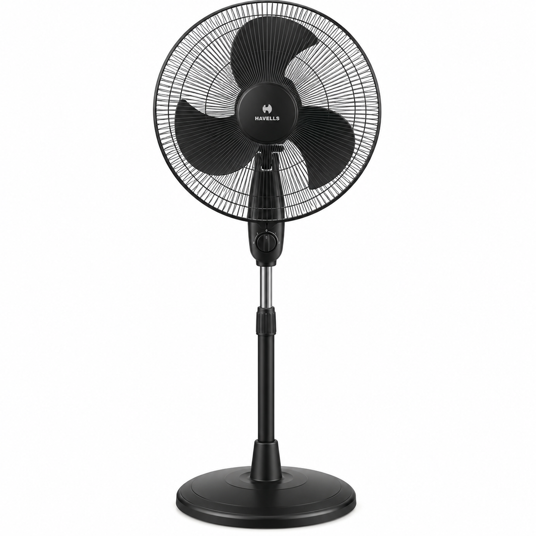 Havells Glanzo FOSGZBLK16120 16-Inch Pedestal Stand Fan – Black - Teq Souq
