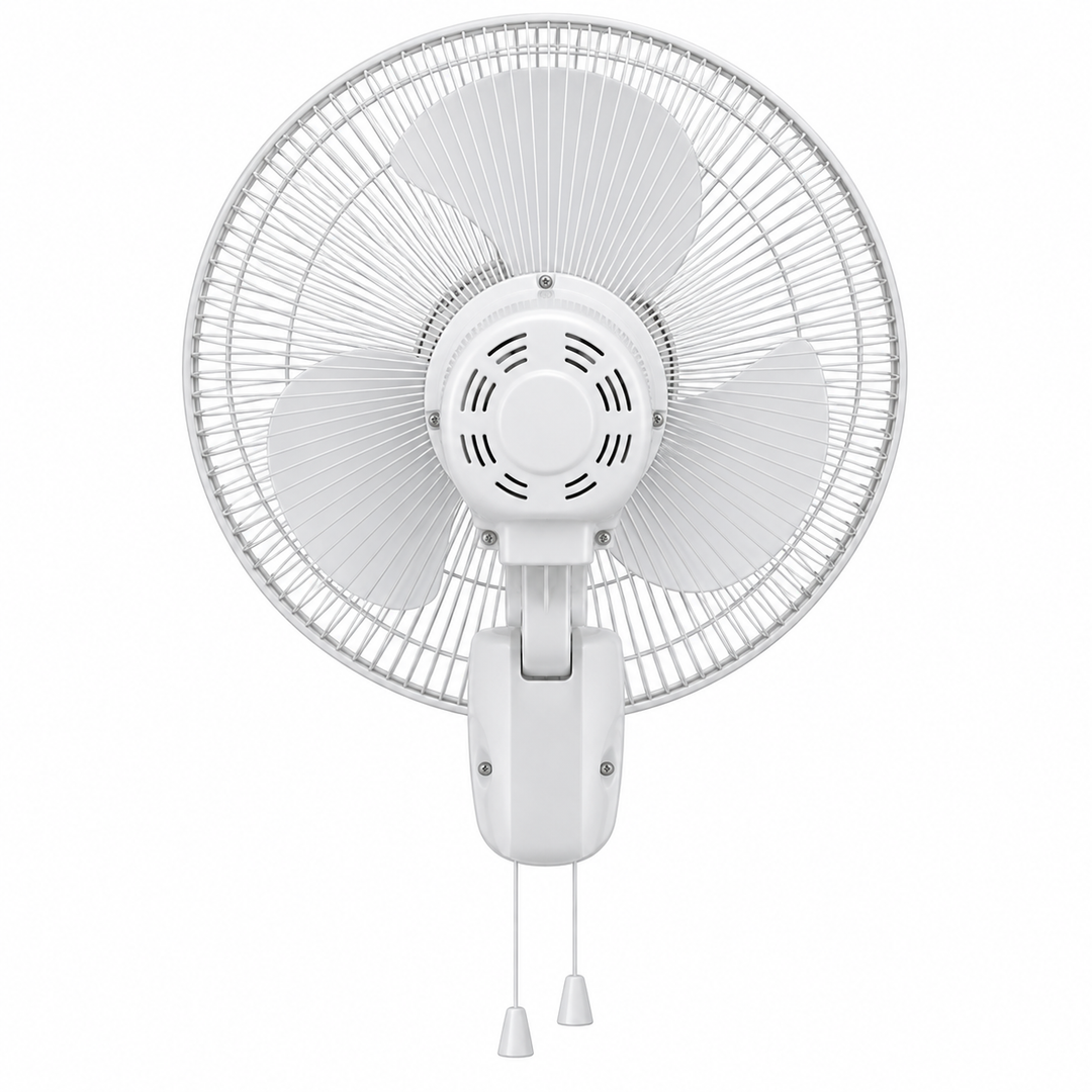 Havells FOWSBWHT16021 Standard 16-Inch Wall Fan – 50W Copper Motor, 3 Blades, 3 Speeds, Pull Cord Control, White - Teq Souq