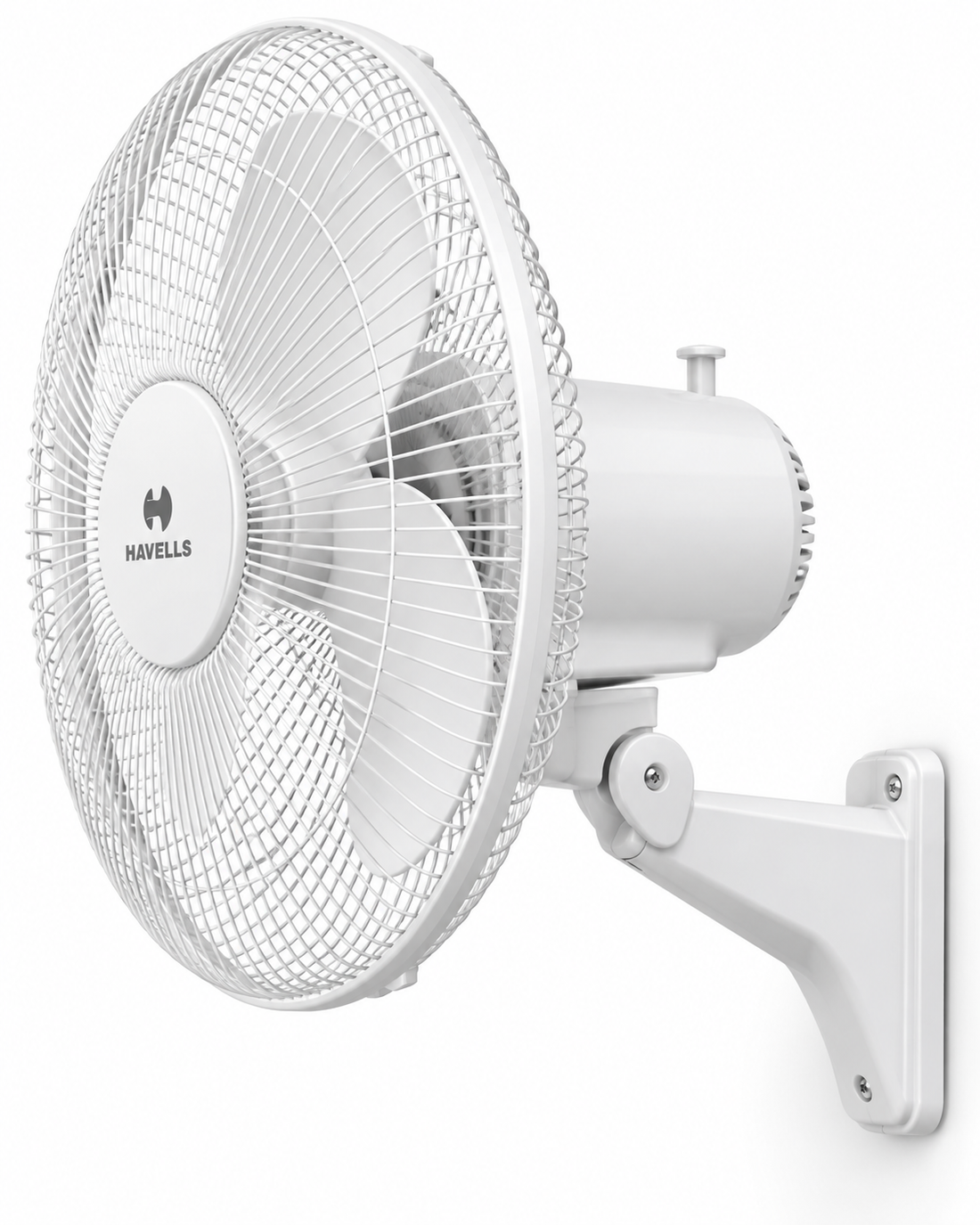 Havells FOWSBWHT16121 Standard 16-Inch Wall Fan – 50W Copper Motor, Remote Control, 3 Blades, Oscillation, White - Teq Souq