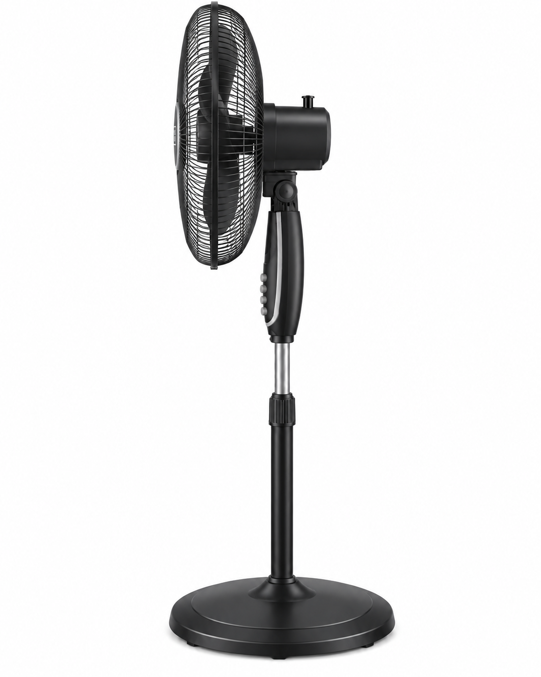 BLACK+DECKER FS1620-B5 16-Inch Pedestal Stand Fan – 60W, 5 Blades, 3 Speeds, 90° Oscillation, Adjustable Height, Black - Teq Souq