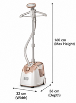 Load image into Gallery viewer, BLACK+DECKER GSTM2050-B5 1785W Upright Garment Steamer – 2L Water Tank, 3 Steam Settings, 45-Second Heat-Up, White/Rose Gold - Teq Souq