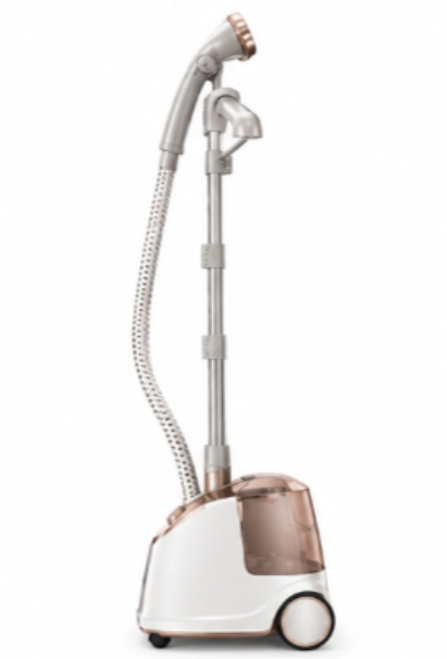 BLACK+DECKER GSTM2050-B5 1785W Upright Garment Steamer – 2L Water Tank, 3 Steam Settings, 45-Second Heat-Up, White/Rose Gold - Teq Souq