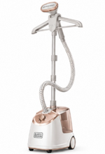 Load image into Gallery viewer, BLACK+DECKER GSTM2050-B5 1785W Upright Garment Steamer – 2L Water Tank, 3 Steam Settings, 45-Second Heat-Up, White/Rose Gold - Teq Souq