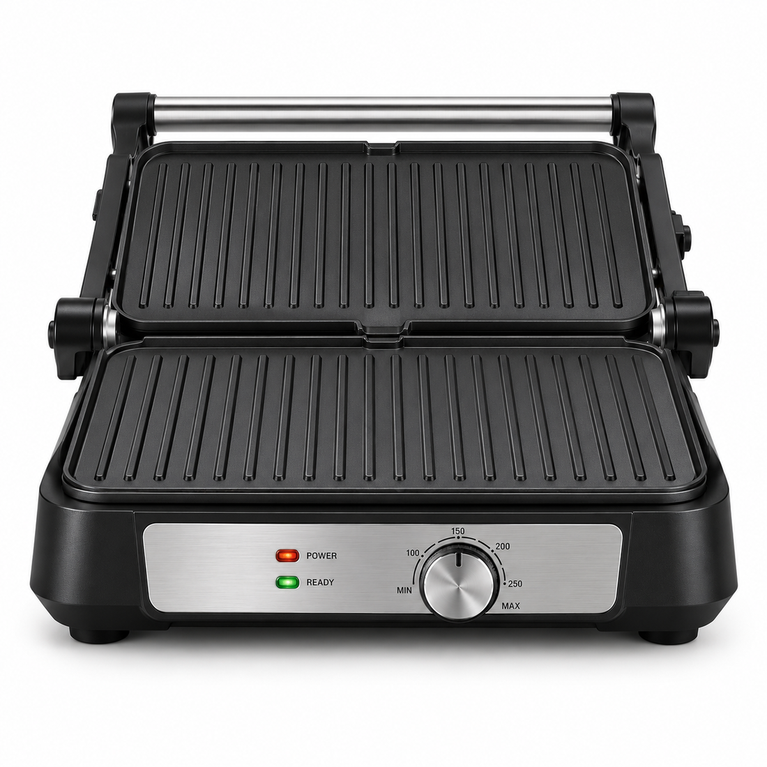 Hisense H181CG01 2000W Electric Contact Grill & Sandwich Maker – 180° Open Grill, Reversible Non-Stick Plates, Adjustable Temperature - Teq Souq