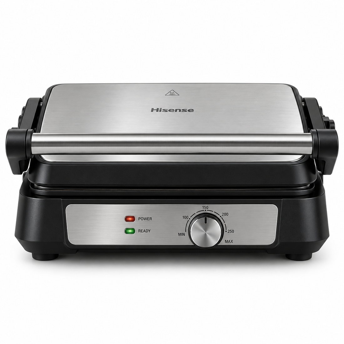 Hisense H181CG01 2000W Electric Contact Grill & Sandwich Maker – 180° Open Grill, Reversible Non-Stick Plates, Adjustable Temperature - Teq Souq