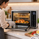Load image into Gallery viewer, Hisense H32AOSL1S5 32L Digital Air Fryer Oven – 1700W, 8 Cooking Functions, 8 Preset Menus, LED Display, Silver - Teq Souq