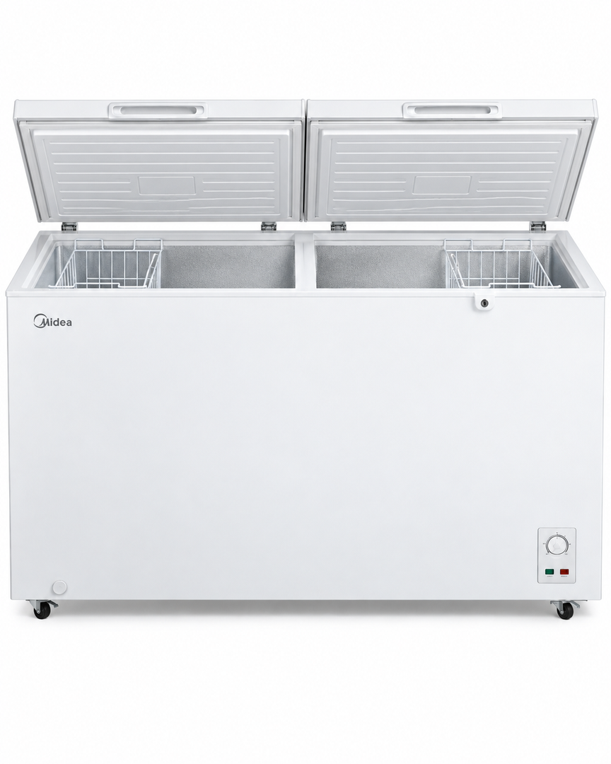 Midea MDRC698FZE01AE 690L Chest Freezer – 508L Net, Adjustable Temperature, Large Capacity, White - Teq Souq