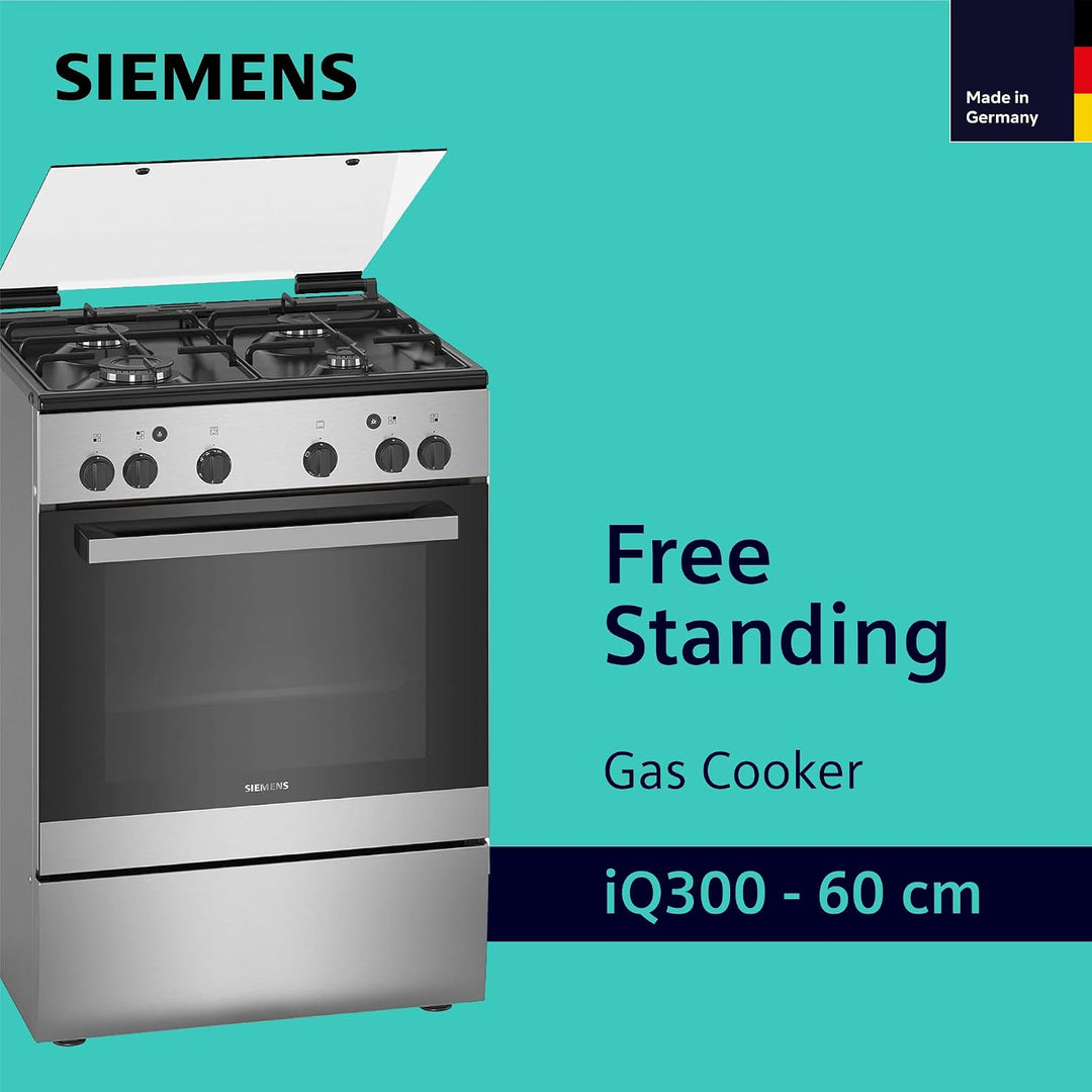 Siemens HG2L105B5 Freestanding Cooking Range – Gas Cooker with Oven, Kitchen Appliance - Teq Souq