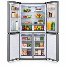 Hisense RQ5G470SBS3 610L Gross / 456L Net 4-Door French Door Refrigerator – Inverter, Metal-Tech Cooling, No Frost, Silver