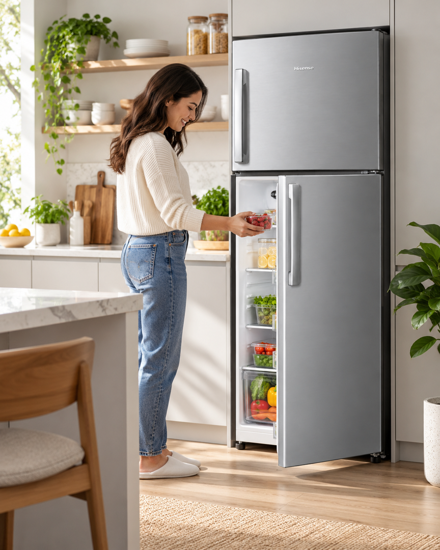 Hisense RT418N4ASU 418L Gross / 320L Net Top Mount Refrigerator – No Frost, Multi Air Flow, Silver