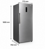 Load image into Gallery viewer, Midea HS-772FWE(SR) 772L Convertible Upright Freezer &amp; Refrigerator – Frost Free, Quick Freeze, LED Display, Stainless Steel Silver - Teq Souq