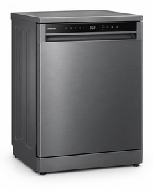 Hisense HS622E90G 13 Place Settings Freestanding Dishwasher – 8 Wash Programs, Digital Display, Half Load, Child Lock, Titanium Grey - Teq Souq