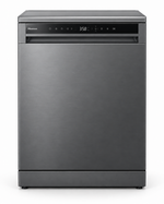 Load image into Gallery viewer, Hisense HS622E90G 13 Place Settings Freestanding Dishwasher – 8 Wash Programs, Digital Display, Half Load, Child Lock, Titanium Grey - Teq Souq