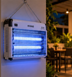 Load image into Gallery viewer, KHIND IK220 55W Electric Insect Killer – Dual 20W UV Tubes, 45m² Coverage, 4000V Grid, Heavy-Duty Bug Zapper, White