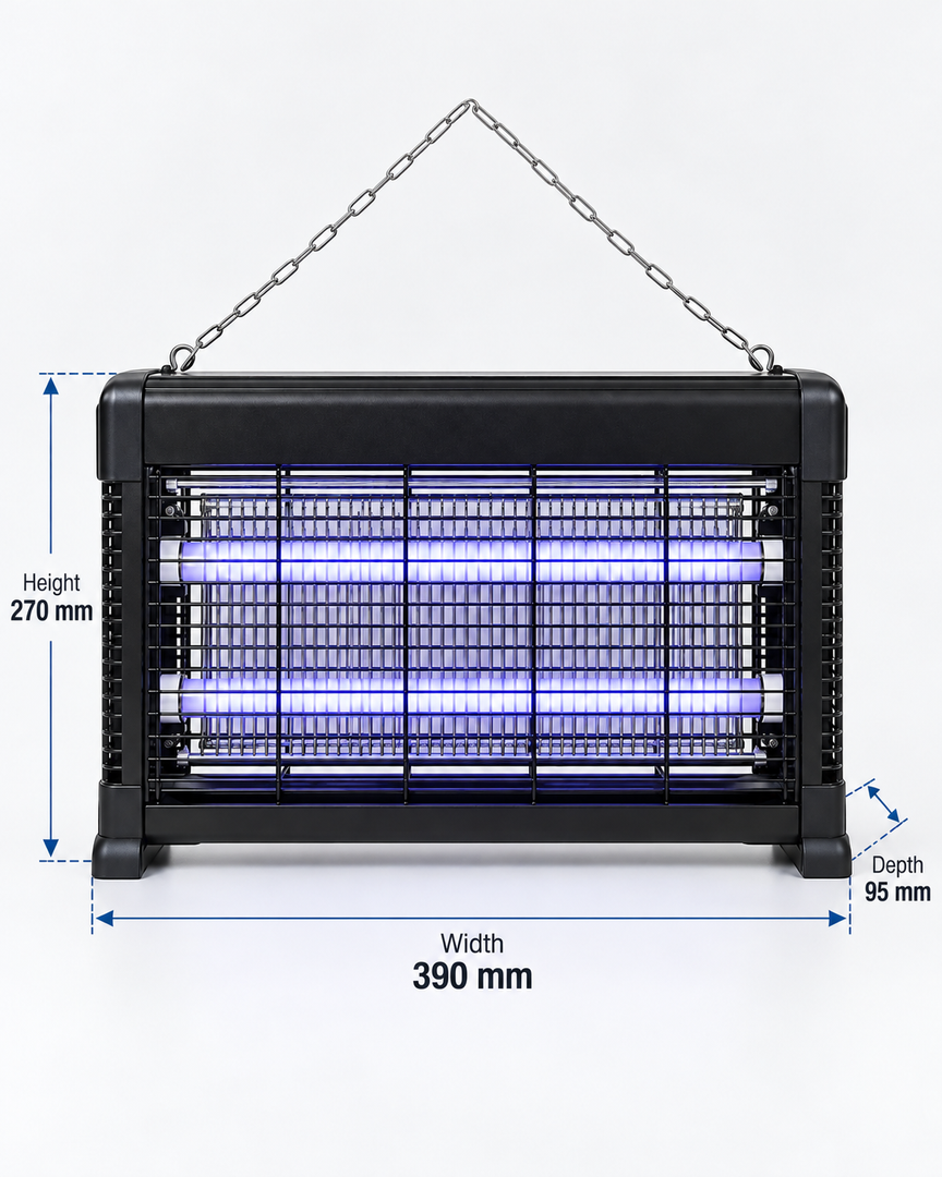 KHIND IK3510 32W Electric Insect Killer – Dual 10W UV Tubes, 60m² Coverage, Hanging & Freestanding, Bug Zapper