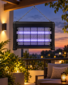 KHIND IK3510 32W Electric Insect Killer – Dual 10W UV Tubes, 60m² Coverage, Hanging & Freestanding, Bug Zapper