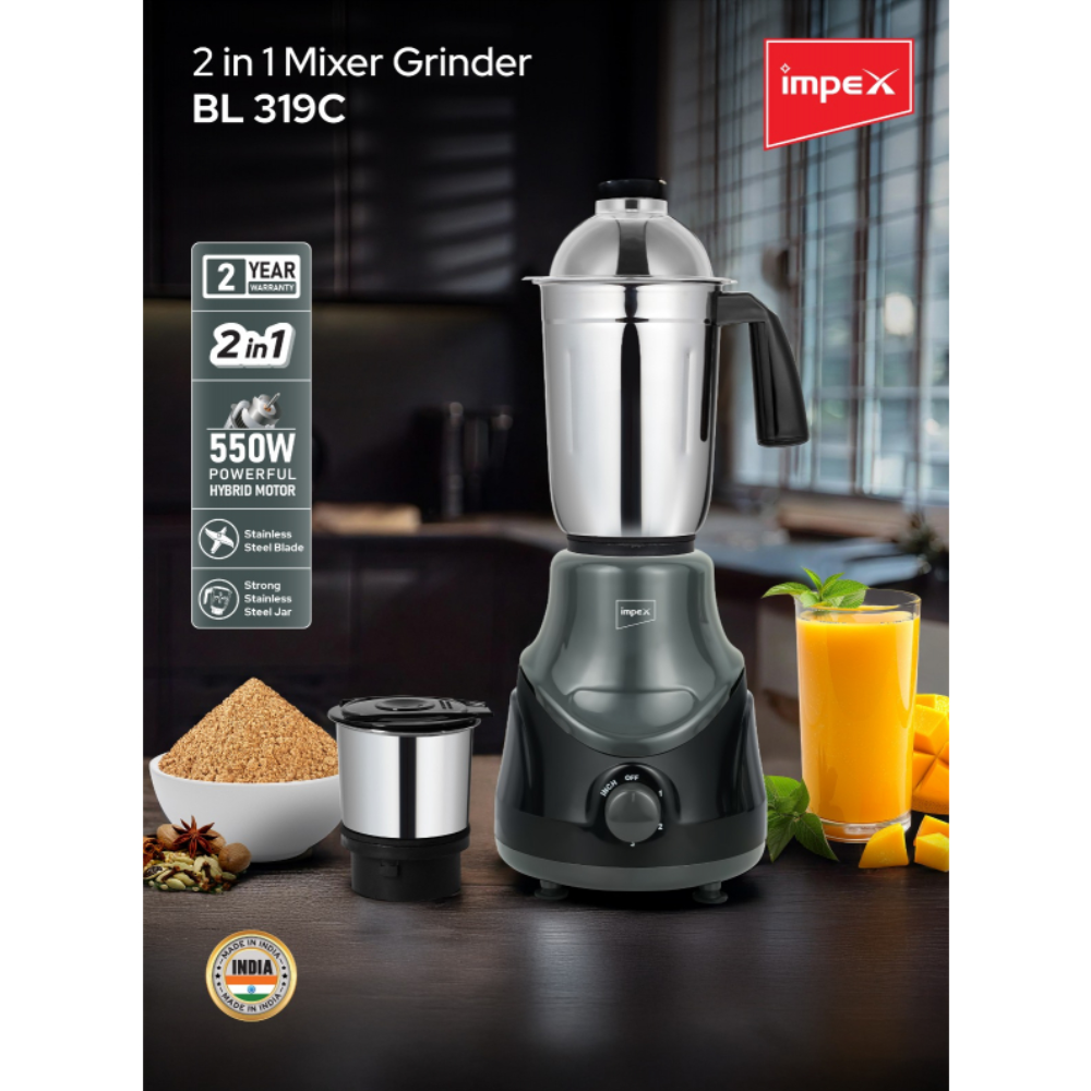 IMPEX 550W 2 IN 1 MIXER GRINDER BL319C