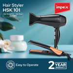 Load image into Gallery viewer, Impex Combo Hair Straightner Hair Dryer HSK101
