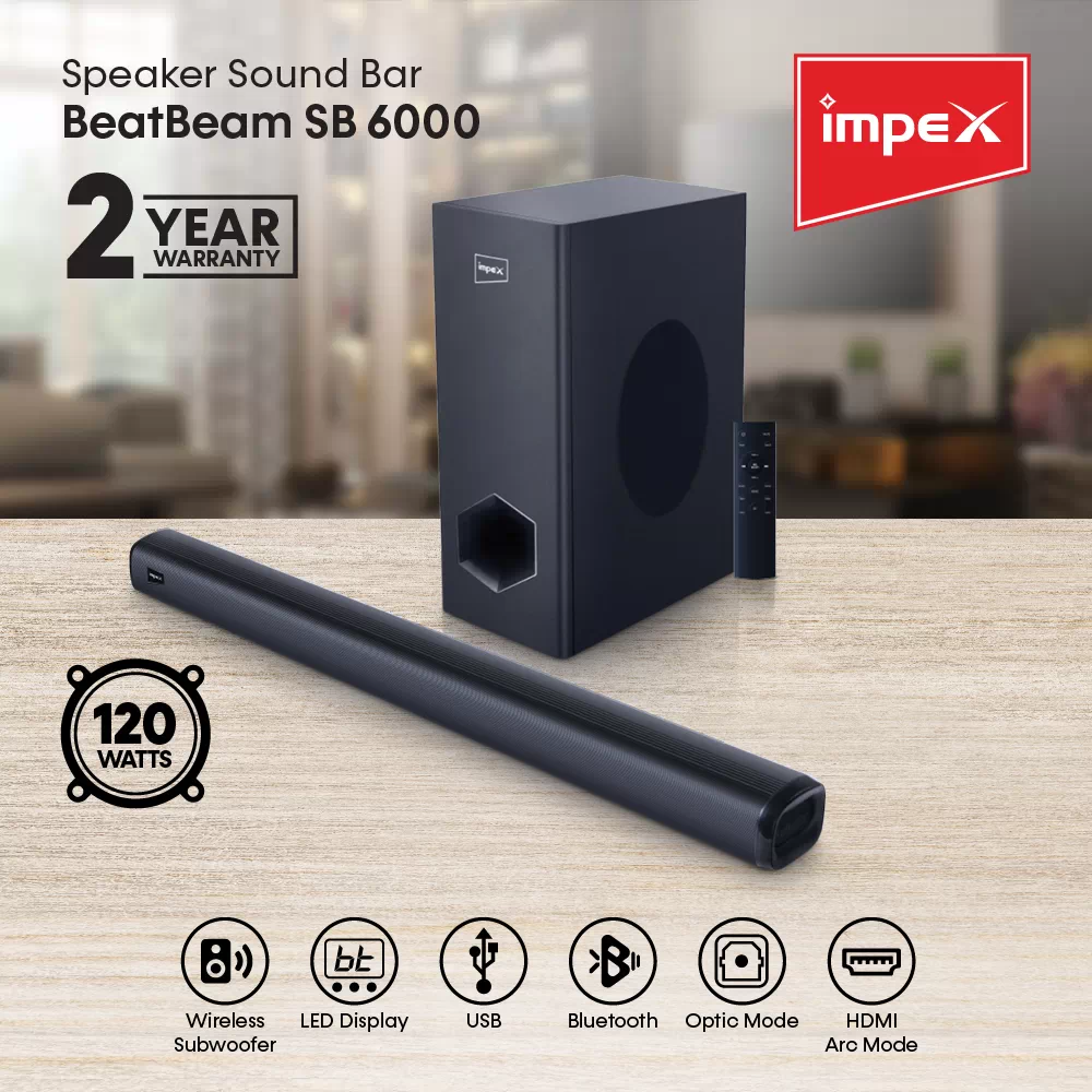 Impex 120W 2.1 Soundbar Beat Beam SB6000