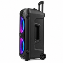JVC XS-N3216PB Portable Bluetooth Trolley Party Speaker, 1200W PMPO, 3600mAh Battery, RGB LED Lights, Karaoke, Black