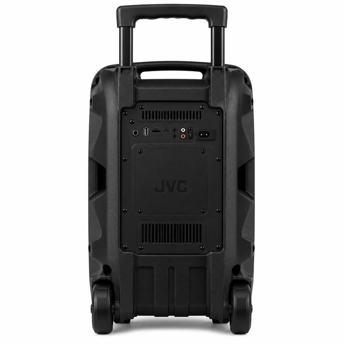 JVC XS-N3216PB Portable Bluetooth Trolley Party Speaker, 1200W PMPO, 3600mAh Battery, RGB LED Lights, Karaoke, Black