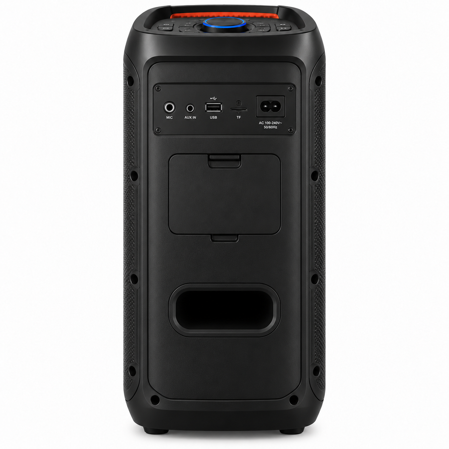 JVC XS-N4213PB Portable Bluetooth Party Speaker, Dual 6.5 Inch, 60W, 1200W PMPO, RGB LED Lights, Karaoke, Black