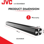 Load image into Gallery viewer, JVC 30W 2.1ch Soundbar THN-322
