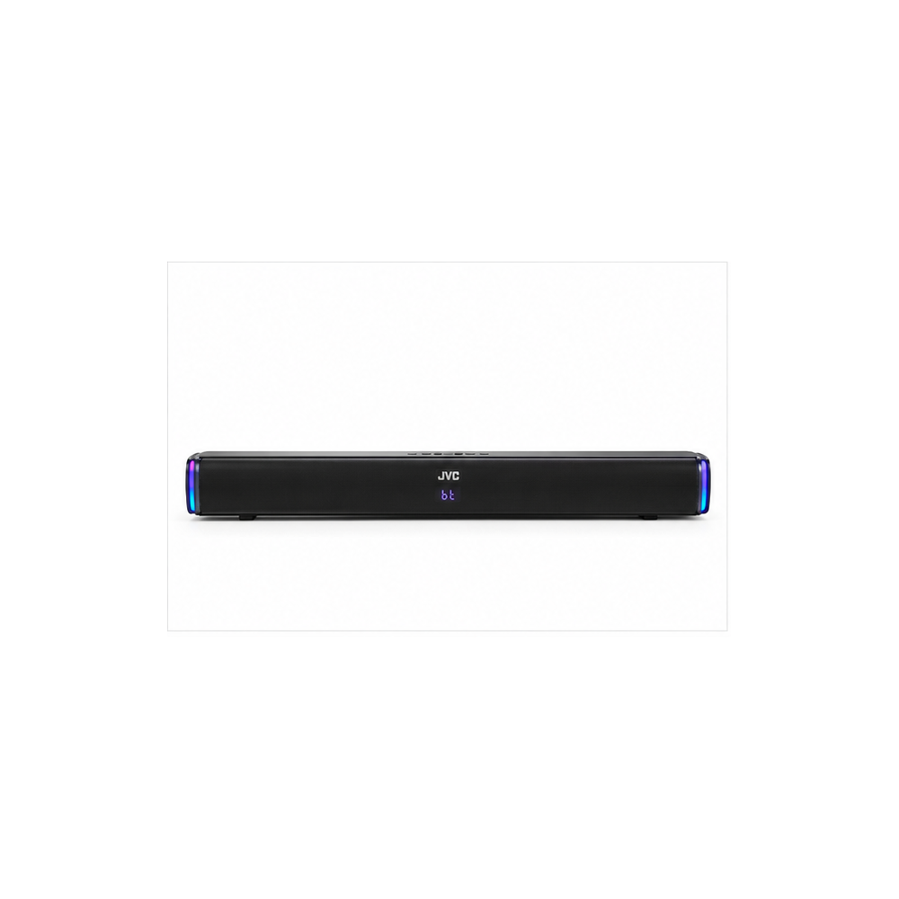 JVC TH-N324B Bluetooth Soundbar Speaker, 2.0 Channel, Rechargeable Battery, USB, AUX, LED Display, Black